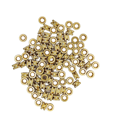 100x Brass Nuts / Heat Inserts M3xOD5xL3